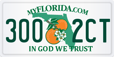 FL license plate 3002CT