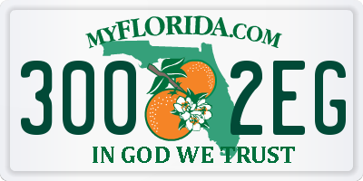 FL license plate 3002EG