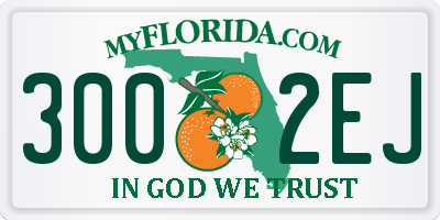 FL license plate 3002EJ