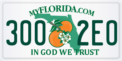 FL license plate 3002EO
