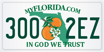 FL license plate 3002EZ