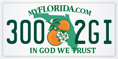FL license plate 3002GI