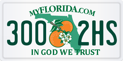 FL license plate 3002HS