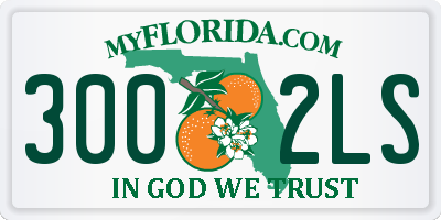 FL license plate 3002LS
