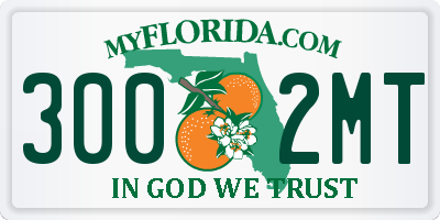 FL license plate 3002MT