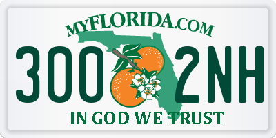FL license plate 3002NH