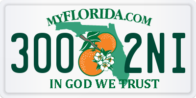 FL license plate 3002NI