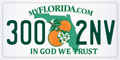 FL license plate 3002NV