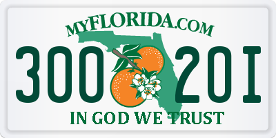 FL license plate 3002OI