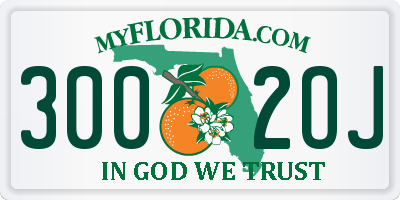 FL license plate 3002OJ