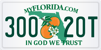 FL license plate 3002OT