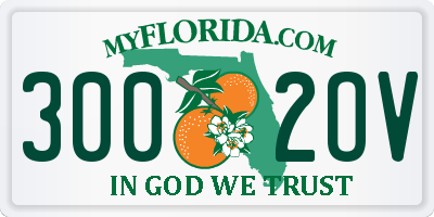 FL license plate 3002OV
