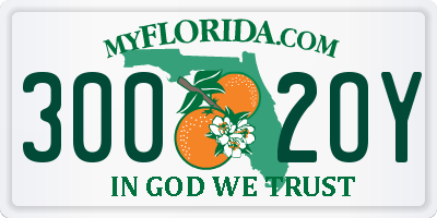 FL license plate 3002OY