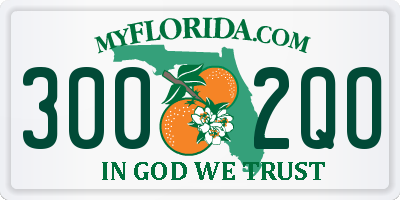 FL license plate 3002QO