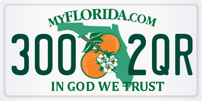 FL license plate 3002QR