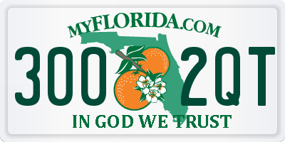 FL license plate 3002QT