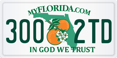 FL license plate 3002TD