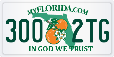 FL license plate 3002TG