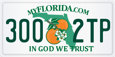 FL license plate 3002TP