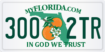 FL license plate 3002TR