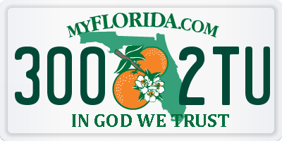 FL license plate 3002TU