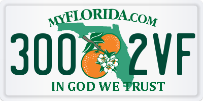 FL license plate 3002VF