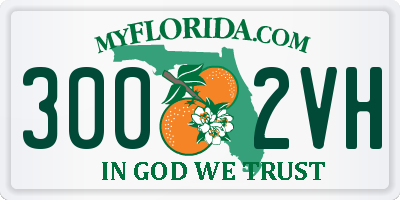 FL license plate 3002VH
