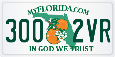 FL license plate 3002VR