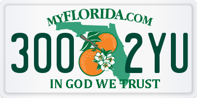FL license plate 3002YU