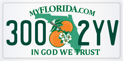 FL license plate 3002YV