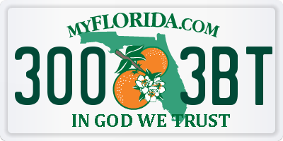 FL license plate 3003BT