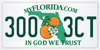 FL license plate 3003CT