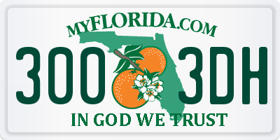 FL license plate 3003DH