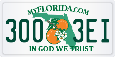 FL license plate 3003EI