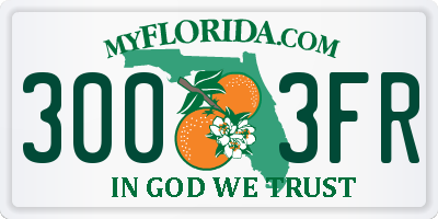 FL license plate 3003FR