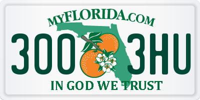 FL license plate 3003HU