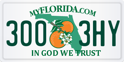 FL license plate 3003HY