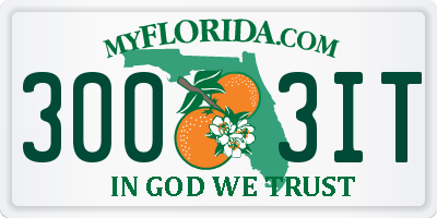 FL license plate 3003IT
