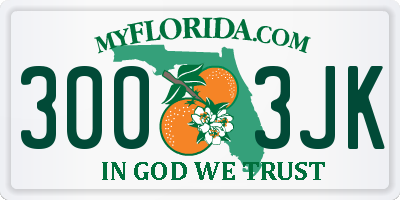 FL license plate 3003JK
