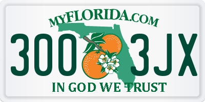 FL license plate 3003JX