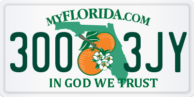 FL license plate 3003JY