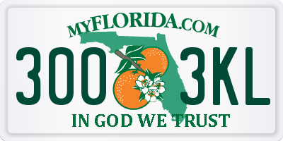 FL license plate 3003KL