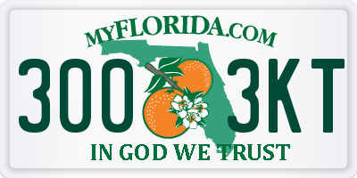 FL license plate 3003KT