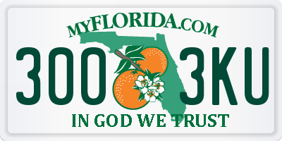 FL license plate 3003KU