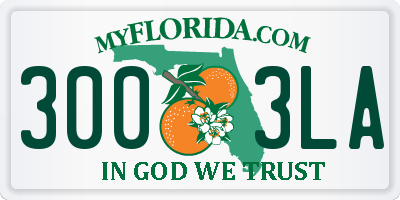 FL license plate 3003LA