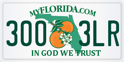 FL license plate 3003LR