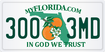 FL license plate 3003MD
