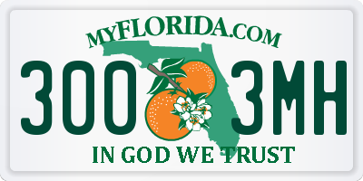FL license plate 3003MH