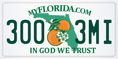 FL license plate 3003MI