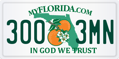 FL license plate 3003MN